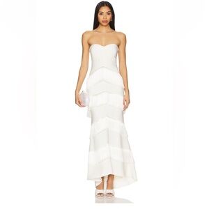 House of Harlow 1960 Strapless Cream Dress